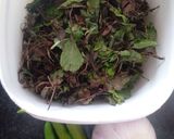 A picture of step 1 of Mint chutney.