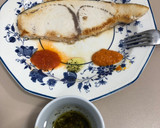 Foto del paso 9 de la receta: Emperador multisalsa (verde, tomate casero, curry)