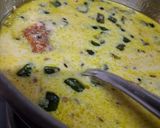 A picture of step 6 of Bhindi kadhi.