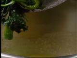 Palak Dal (spinach-lentil soup)