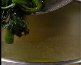 A picture of step 6 of Palak Dal (spinach-lentil soup).