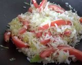 Foto del paso 3 de la receta: Ensalada tibia de arroz repollo tomate