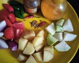 A picture of step 1 of Turnips (Shalgam) curry.