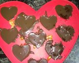 A picture of step 4 of Jaggery chocolate hearts.