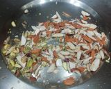 A picture of step 1 of Nariyal Pak.