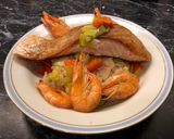 A picture of step 8 of Salmon Risotto with Prawns.