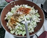 A picture of step 2 of Kaddu and Turai with Methi Sabzi.