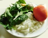 A picture of step 1 of Palak Panneer.