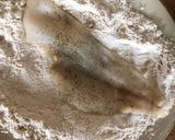 Rántott lepényhalfilé édes burgonya pürével, párolt brokkolival és főtt krumplival recept fázis 4 fotója