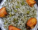 عکس مرحله 6 از دستور شوید باقالی پلو با مرغ