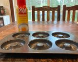 A picture of step 1 of Glazed Baked Donuts.
