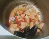 A picture of step 2 of Potatoes And brinjal egg plant veg.