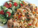 Pilaf de orez cu pui și legume