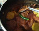 A picture of step 4 of Tinday Gosht.