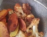 A picture of step 4 of Maqluba (the upside- down pot).