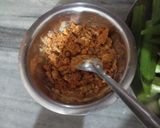 A picture of step 2 of Bharwa bhindi.