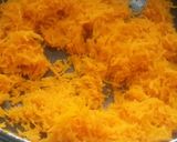 A picture of step 2 of Rava carrot laddu.