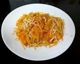 A picture of step 3 of My Two Cheese Melted over Chips & BBQ Sauce.