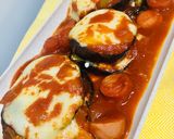 Foto del paso 6 de la receta: 🫕LASAÑA🫕 DE JAMÓN 🍖 Y QUESO 🧀 (Hechas con 🍆berenjenas) 🍆