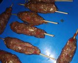 A picture of step 4 of Kufta kebab.