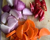 Gambar langkah 1 resipi Masak Lemak Putih Bayam Merah & Sotong.