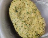 A picture of step 1 of Achari methi Puri with pethe ki sabzi and bathua raita.