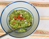 A picture of step 1 of Guacamole🥑🍅🧅.