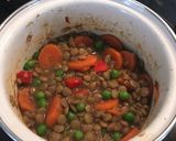 A picture of step 6 of Green lentil curry for babies & adults.