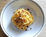 Foto del passaggio 4 della ricetta #435 Linguine con vellutata di zucca e granella di mandorle🎃