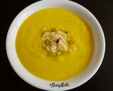 A picture of step 5 of Kashmiri Saffron Phirni With Almond Rose Chikki.