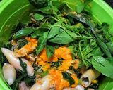 Foto langkah ke 4 dari resep Pepes daun Pepaya Jepang Cumi asin.