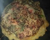 A picture of step 4 of Sujii uttpam sandwich.