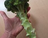 Foto del paso 1 de la receta: Brócoli al vapor sin vaporera by Andrea 🥰 + tronquitos de brócoli al gomasio 🥦 1 planta, 2 recetas