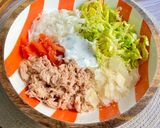 Foto del paso 5 de la receta: Ensalada de cous cous con atún y salsa de yogur