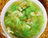 Hình bước làm 2 của món Canh tôm khô bắp cải