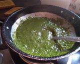 A picture of step 3 of Palaka chi pattal bhaji.