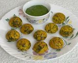 A picture of step 14 of Crispy Methi Gota in Appe Pan | No Deep Fry Gujarati Snack.