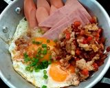 รูปขั้นตอนการทำที่ 6 ของ ไข่กระทะไก่สับ