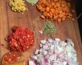 A picture of step 1 of Jollof rice.