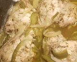A picture of step 1 of Chicken soup (with bones).