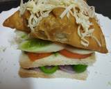 Samosa cheesy sandwich recipe step 4 photo