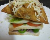 A picture of step 4 of Samosa cheesy sandwich.