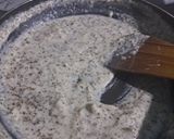 A picture of step 2 of Fry raw banana dip with white sauce.