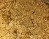 A picture of step 2 of Besan with dry fruits.