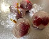 Gambar langkah 4 resipi Jelly mochi Buah khas Japan.