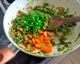 A picture of step 4 of Thai Veg. Green Curry.