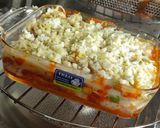 A picture of step 7 of Baked Veg. Bread Lasagna.