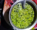 A picture of step 4 of Methi Matar Malai.