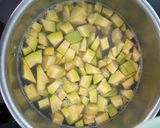 Hình bước làm 4 của món Canh bí đỏ tôm khô nấu bằng nước luộc hến