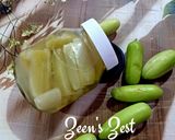 A picture of step 4 of Pickled Snacking Cucumbers.